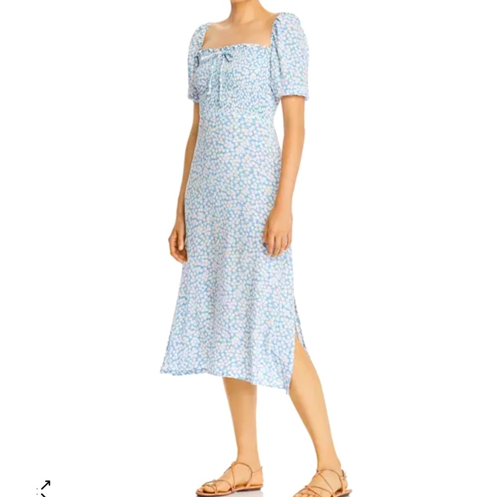 Faithfull the Brand - Majorelle Floral Midi Smocked Dress - Size: US 4 - Small